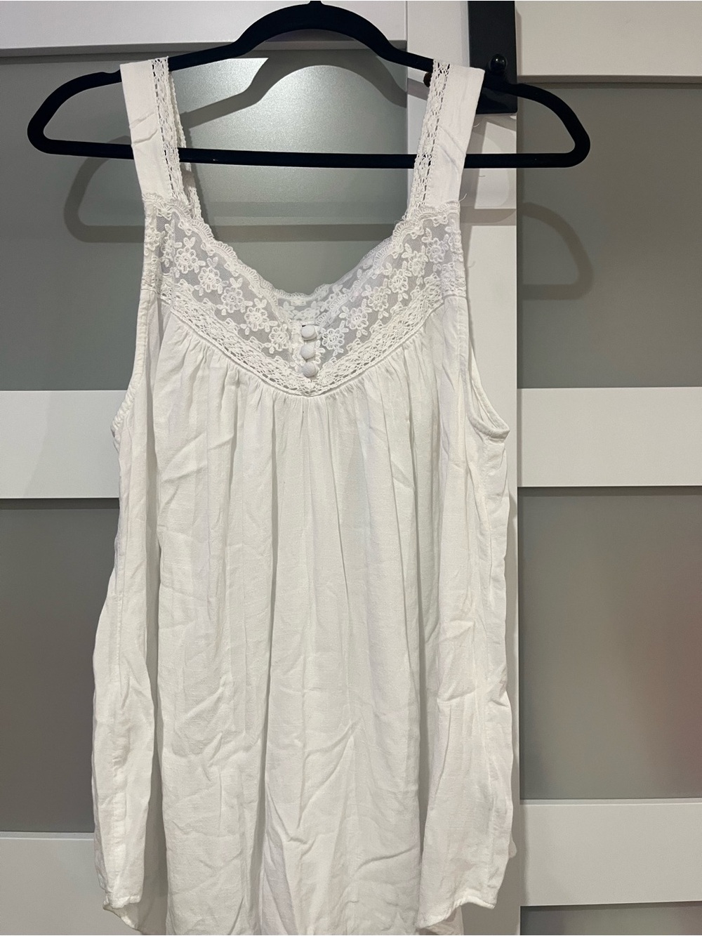 torrid White Lace-Trim Blouse